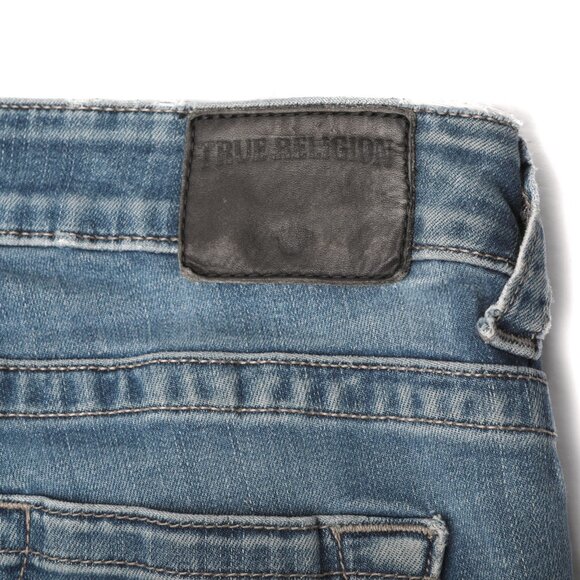 True Religion Bille  Slim Straight Leg Jeans Low Rise Stretch Denim Light Blue - Picture 7 of 10